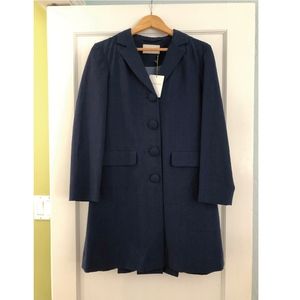 Orla Kiely/Olive and Orange Linen Textured Coat